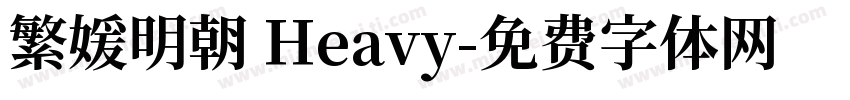 繁媛明朝 Heavy字体转换